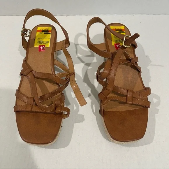 Women’s White Mountain Swayze Brown Platform Sandals Size 10 US! - Picture 3 of 10
